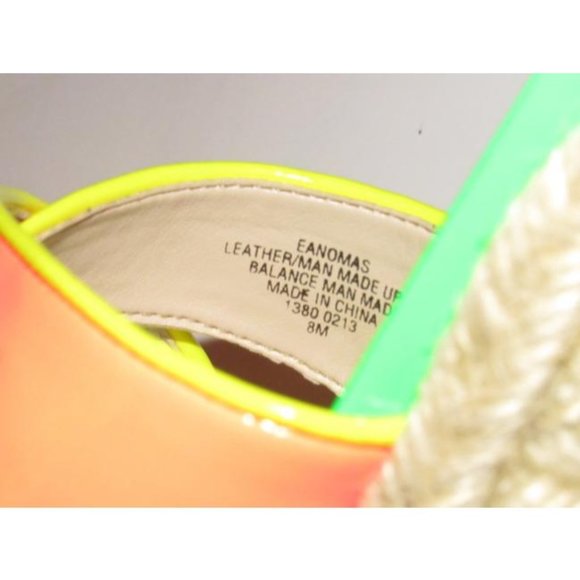 Enzo Angiolini Pink Yellow Green and Taupe Leather - Picture 11 of 12
